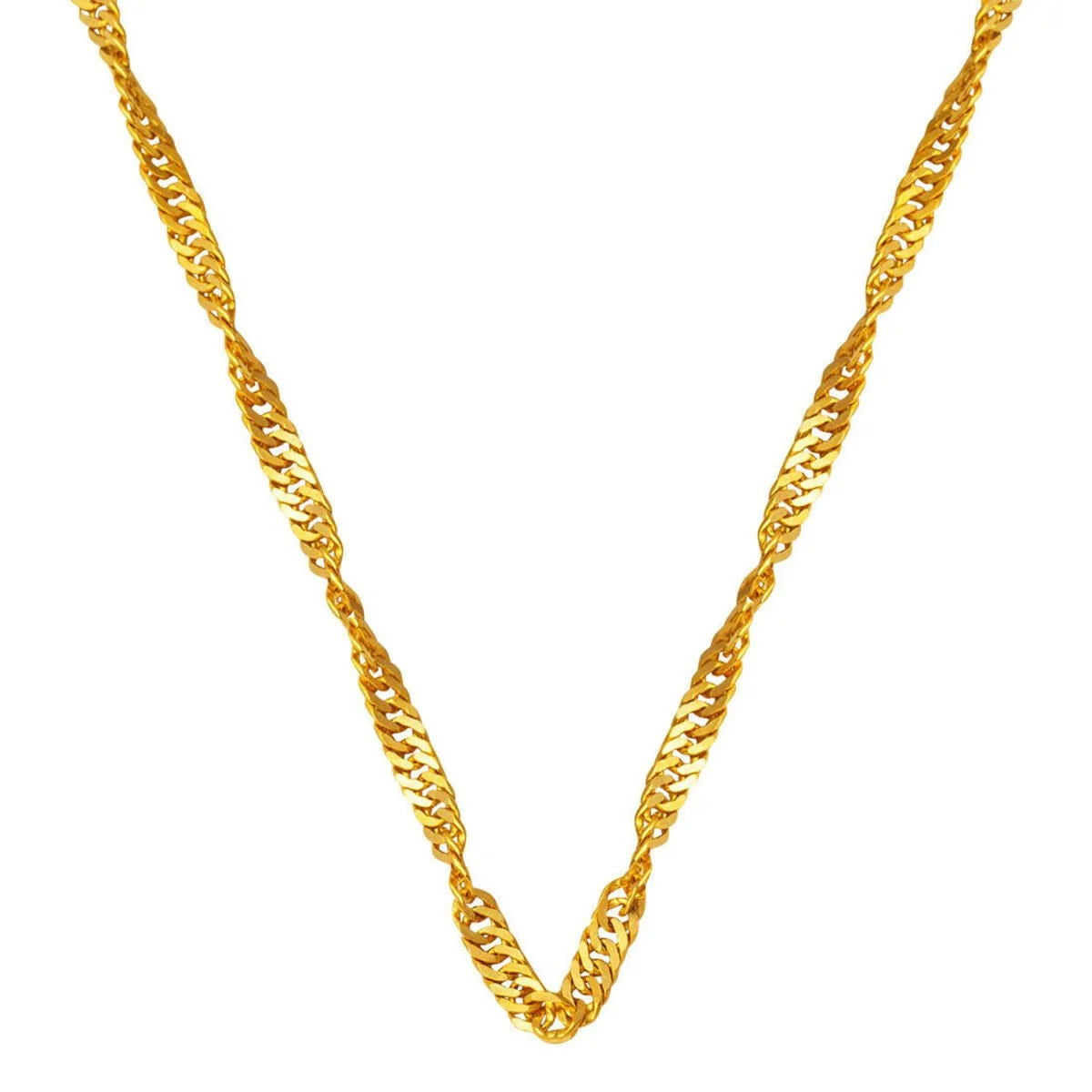 GOLD CHAIN NECKLACE - Singapore Chain 4,70 mm