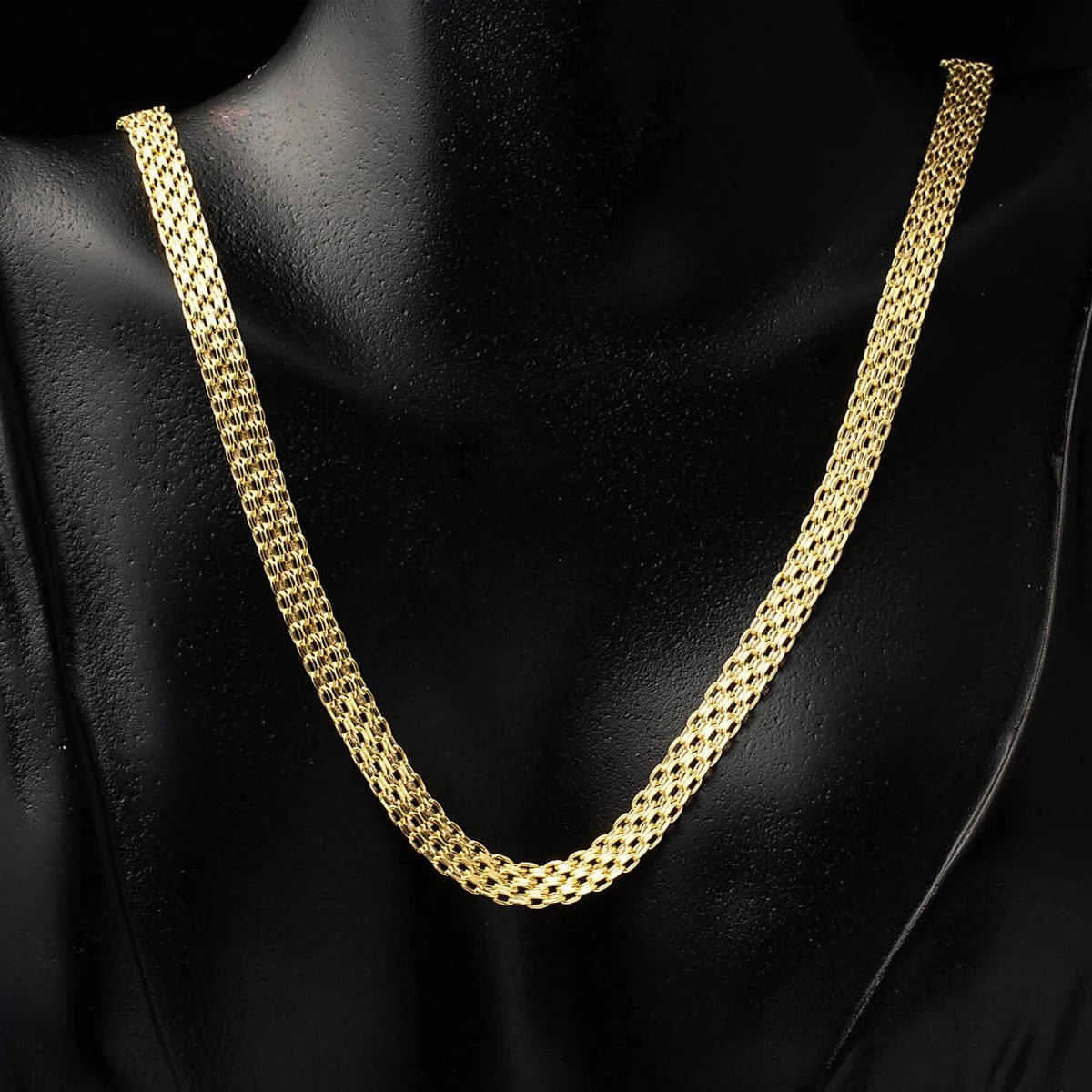 GOLD CHAIN NECKLACE - Bismark Chain 4,70 mm