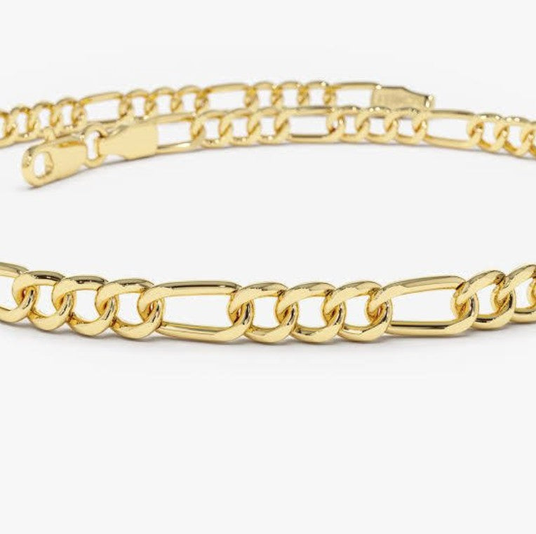 GOLD BRACELET - Figaro