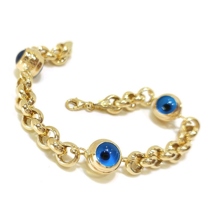 GOLD BRACELET - Evil Eye Bead