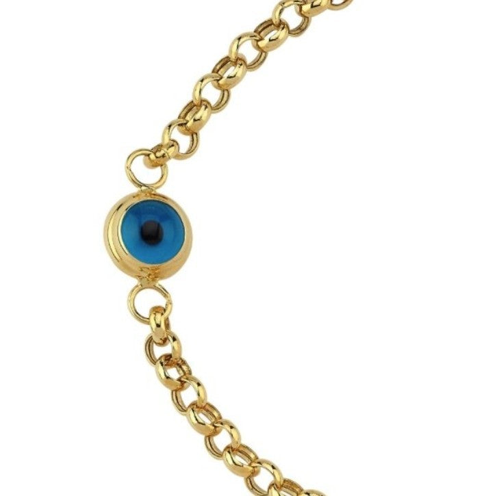 GOLD BRACELET - Evil Eye Bead
