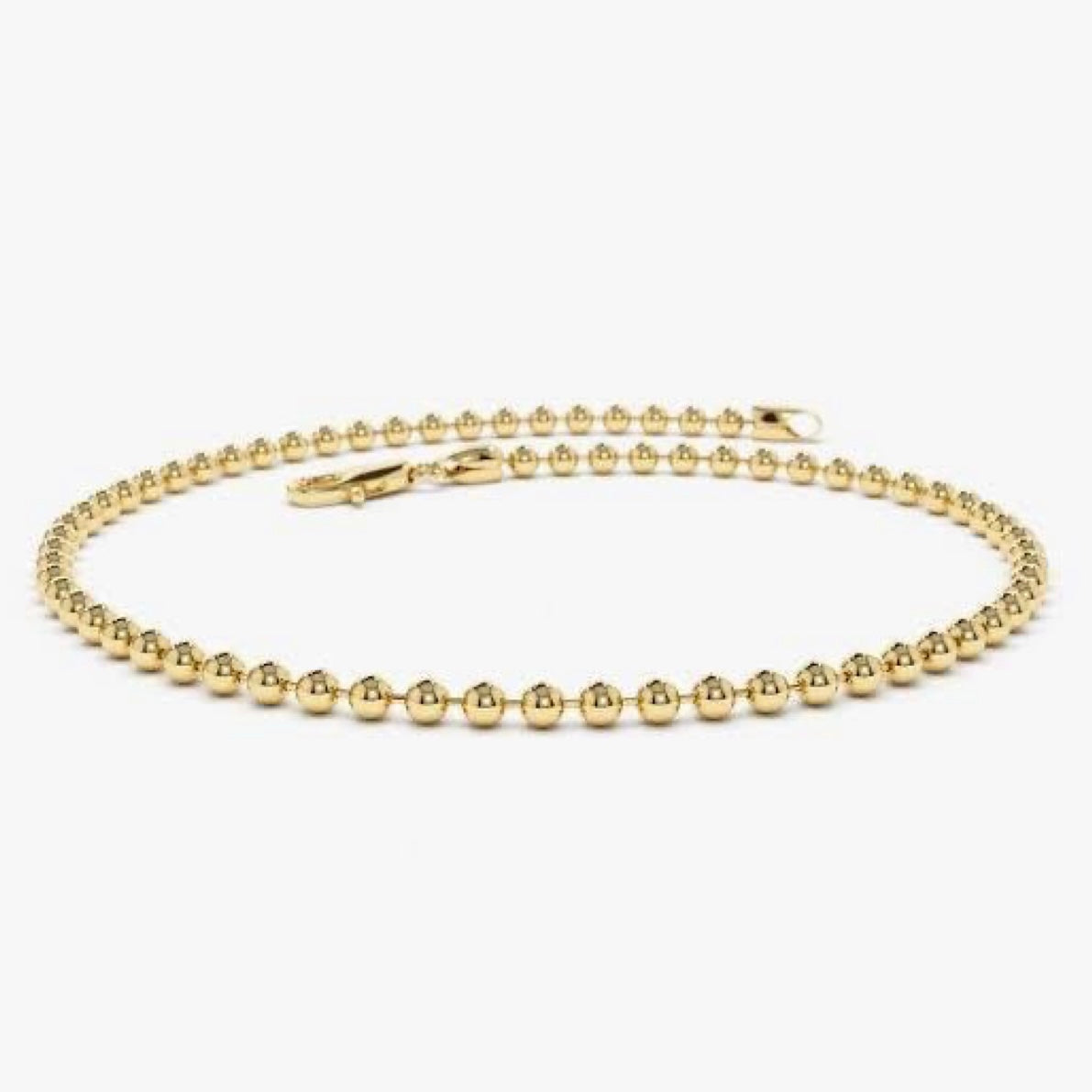 GOLD BRACELET - Ball Chain Bracelet 2,00 mm