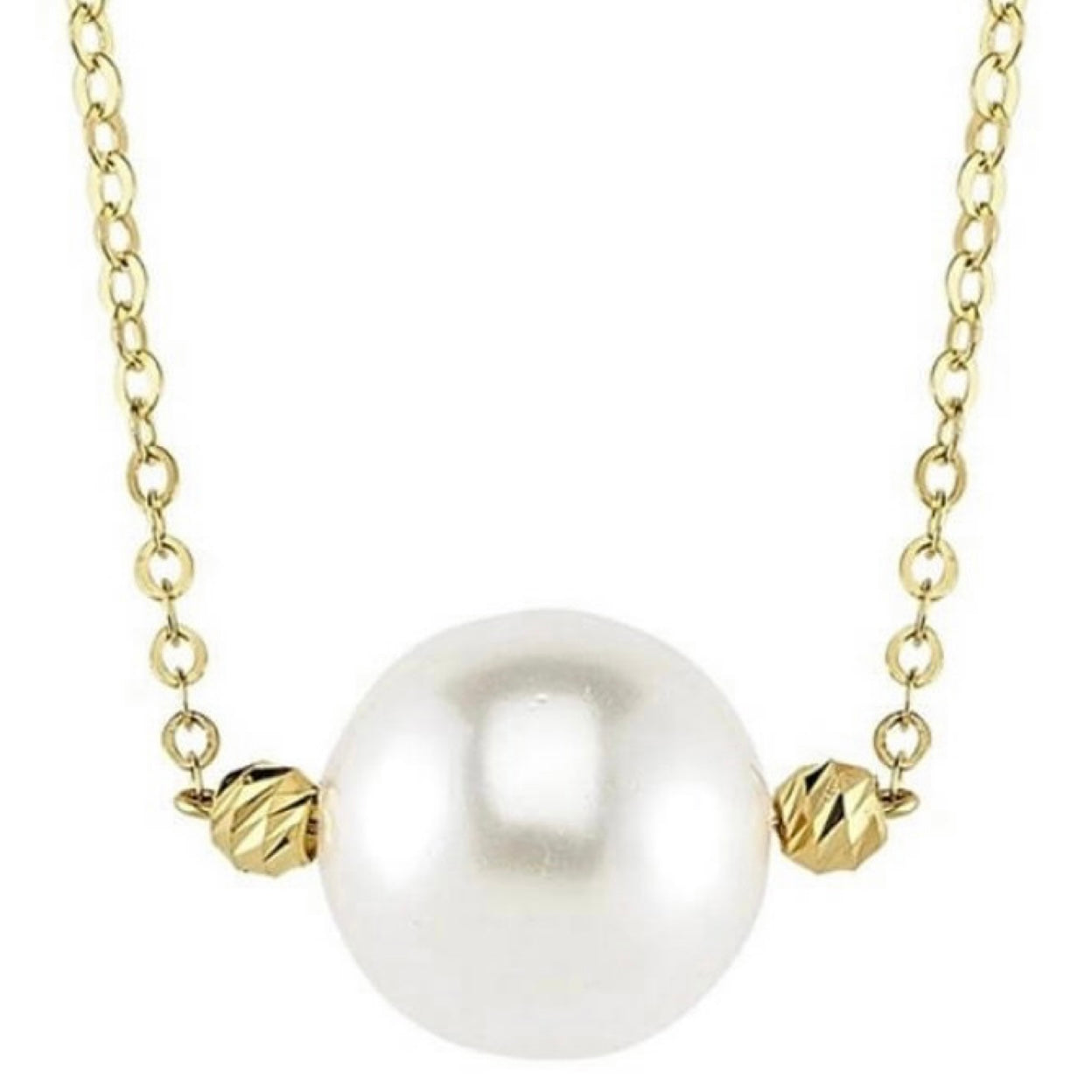 GOLD & PEARL NECKLACE - 1 Pearl 2 Dorika Balls