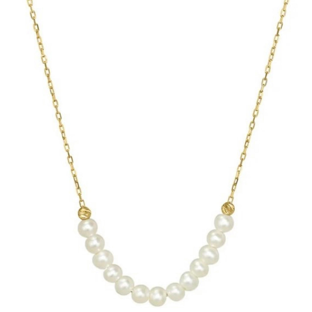GOLD & PEARL NECKLACE - Multiple Pearls Two Dorika