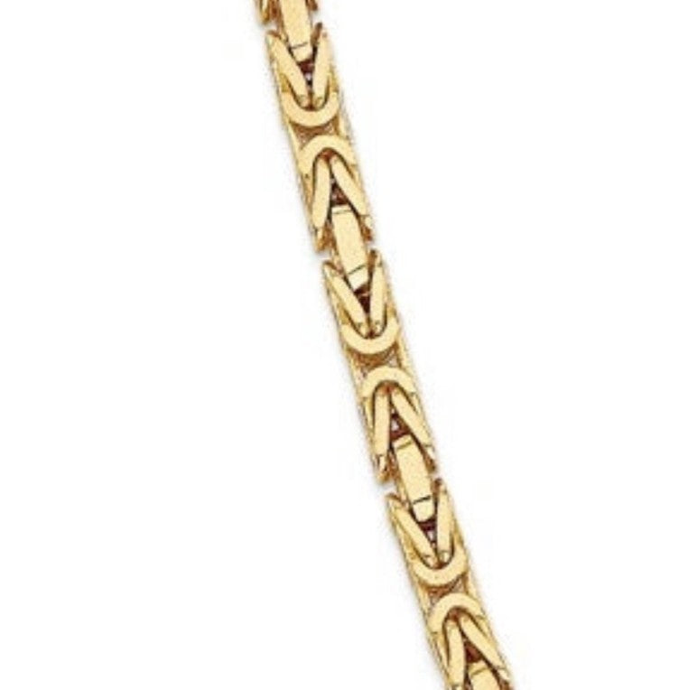 GOLD CHAIN NECKLACE - Byzantine King Chain