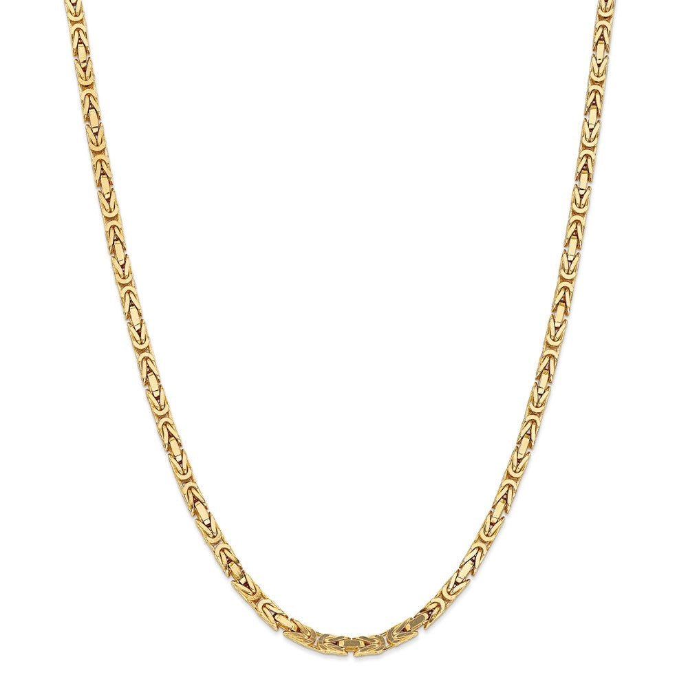 GOLD CHAIN NECKLACE - Byzantine King Chain