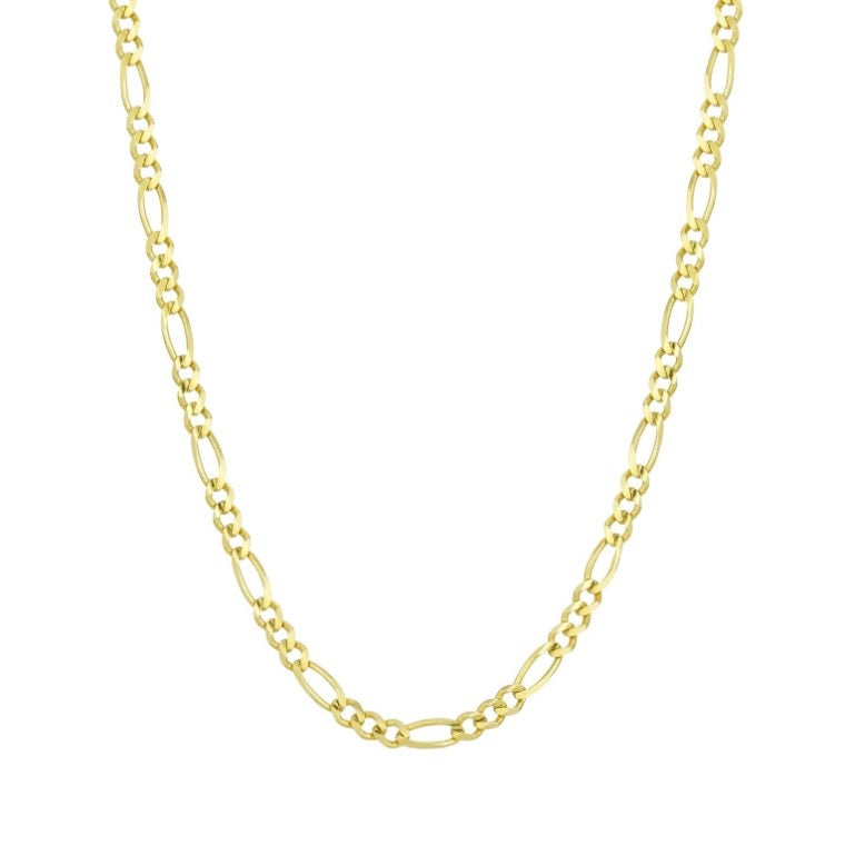 GOLD CHAIN NECKLACE - Figaro Chain 1,00 mm
