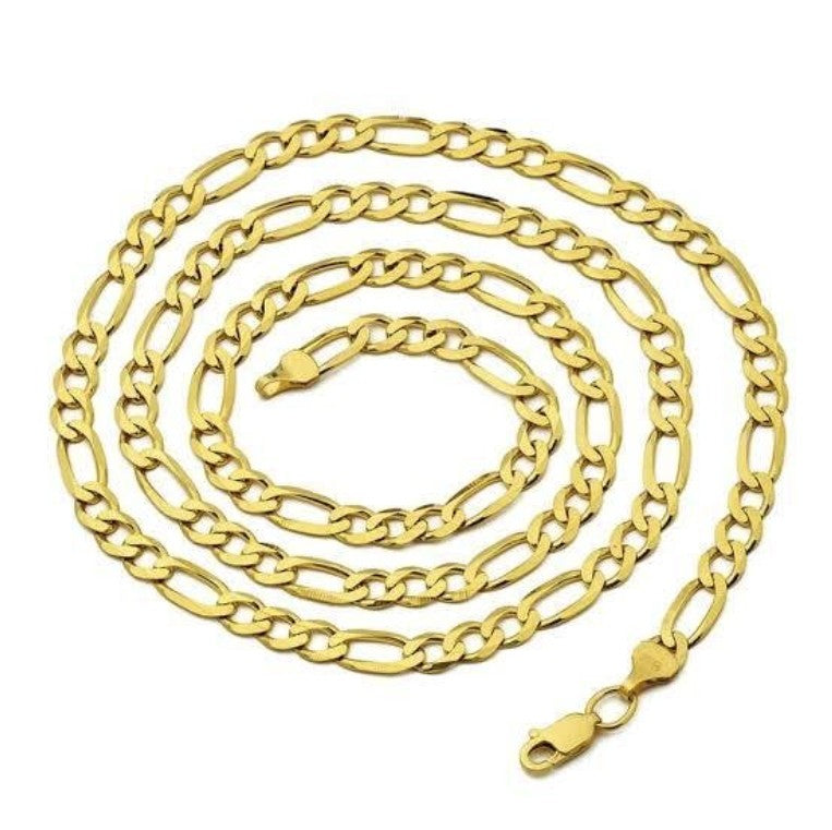 GOLD CHAIN NECKLACE - Figaro Chain 1,00 mm