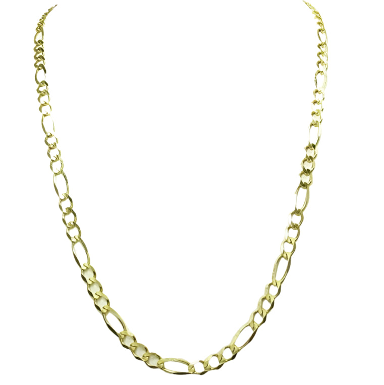 GOLD CHAIN NECKLACE - Figaro Chain 1,00 mm
