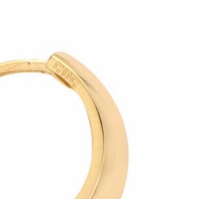 GOLD EARRINGS-14 Kt. Yellow Gold Stylish Hoop Earrings