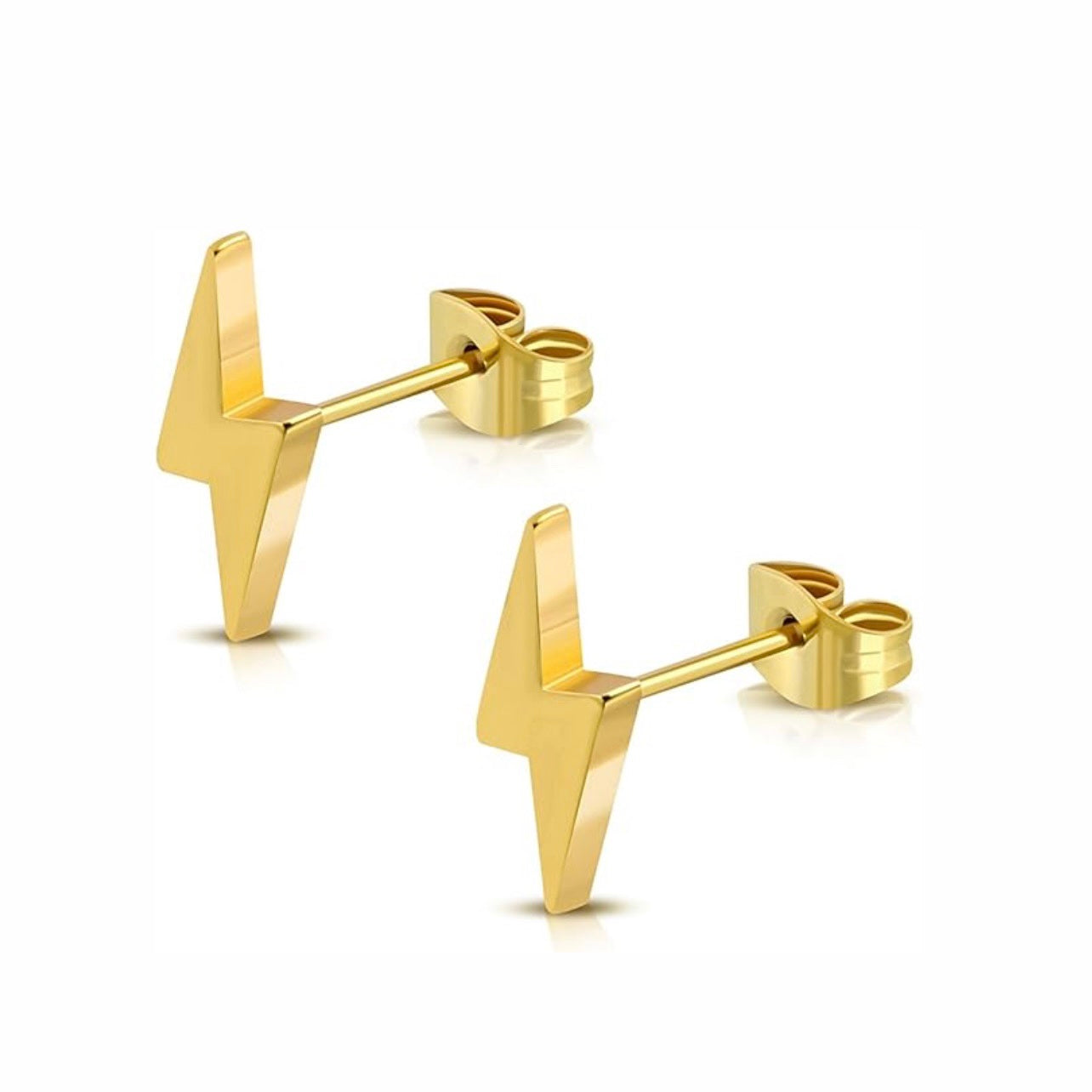 14K Gold Earring-Lightning
