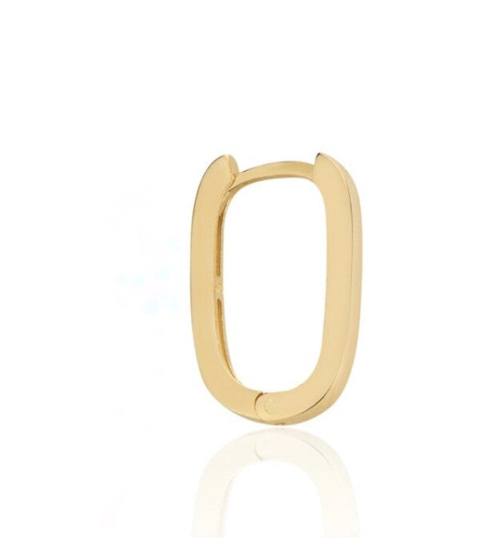 GOLD EARRING - Oval Huggie