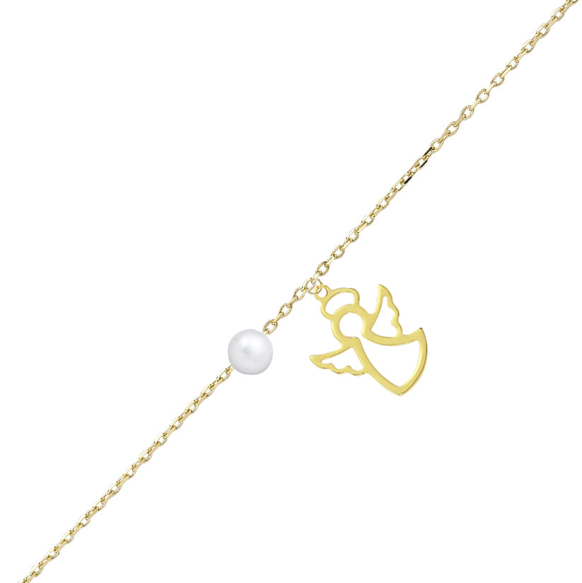 GOLD & PEARL ANKLET - Angel