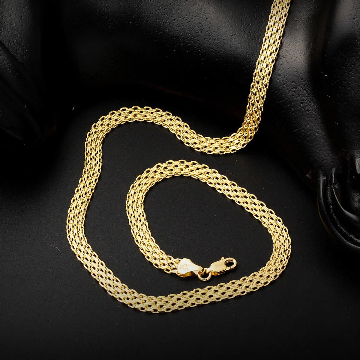 GOLD CHAIN NECKLACE - Bismark Chain 4,70 mm