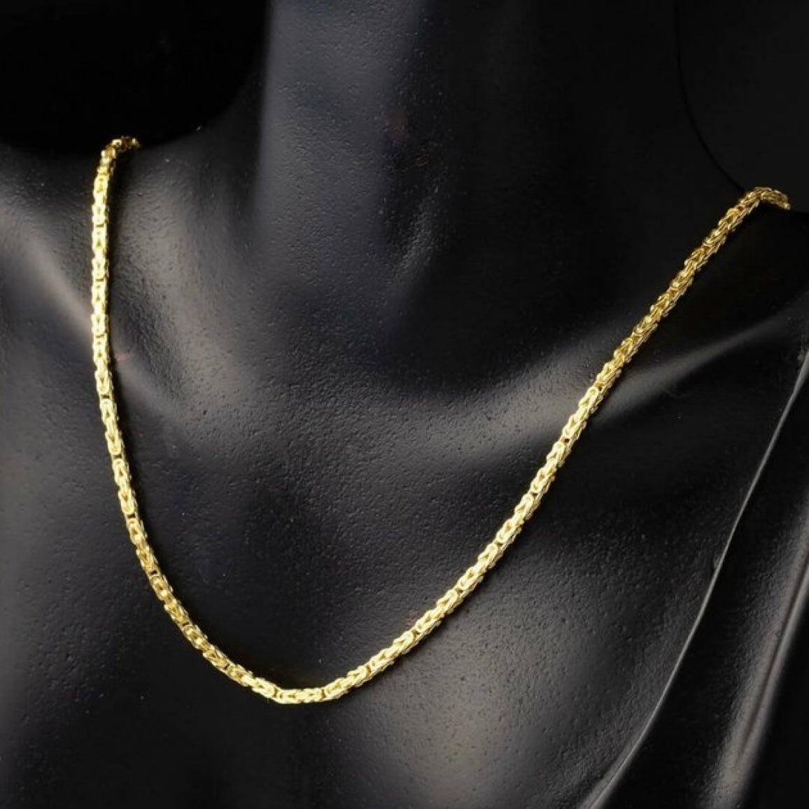 GOLD CHAIN NECKLACE - Byzantine Chain 2,75 mm