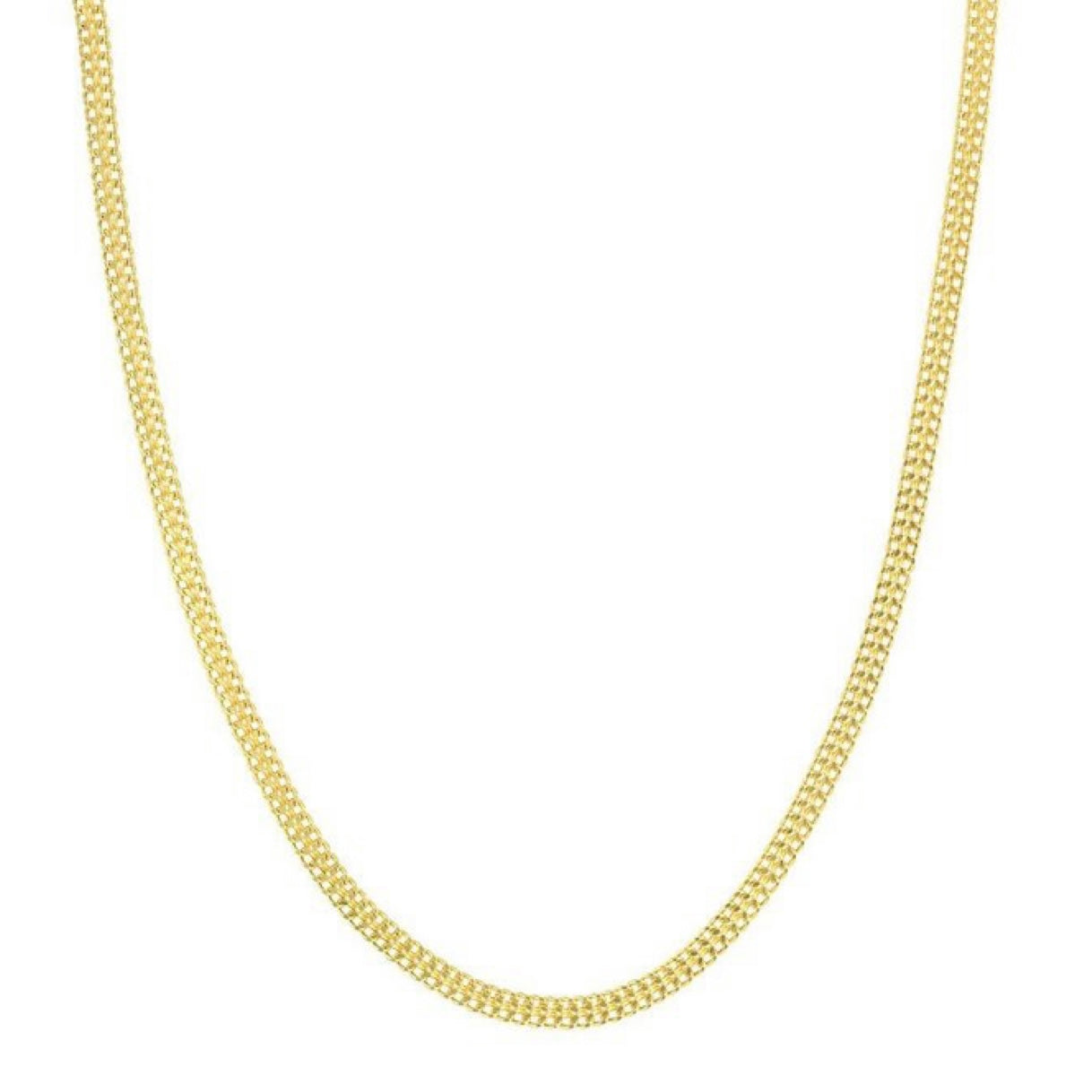 GOLD CHAIN NECKLACE - Curb Bismark Chain 5,60 mm