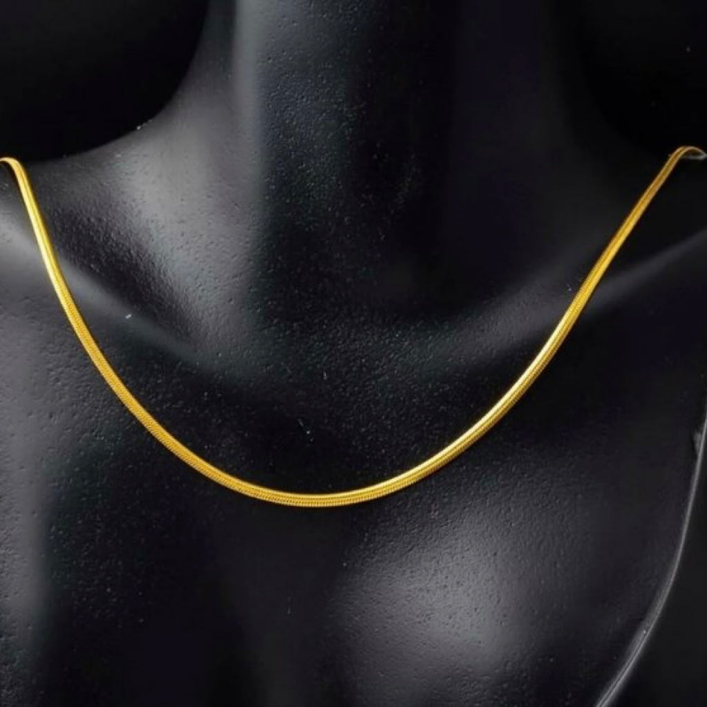 GOLD CHAIN NECKLACE - Sogliola Singapore Chain 4,40 mm