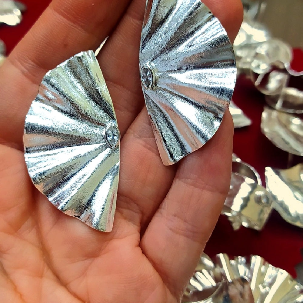 Gold Vermeil Earring - Spanish Fan Earrings