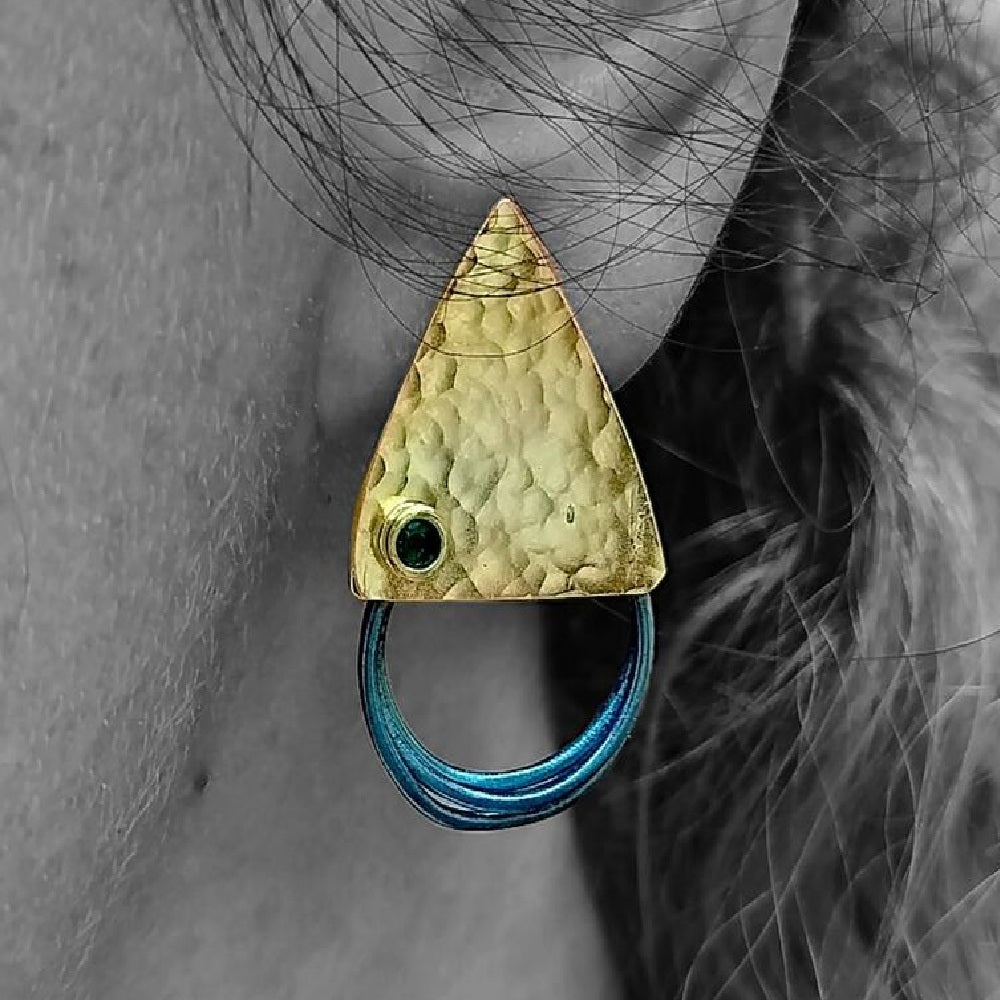 Gold Vermeil Earring - Triangle Harem Earrings