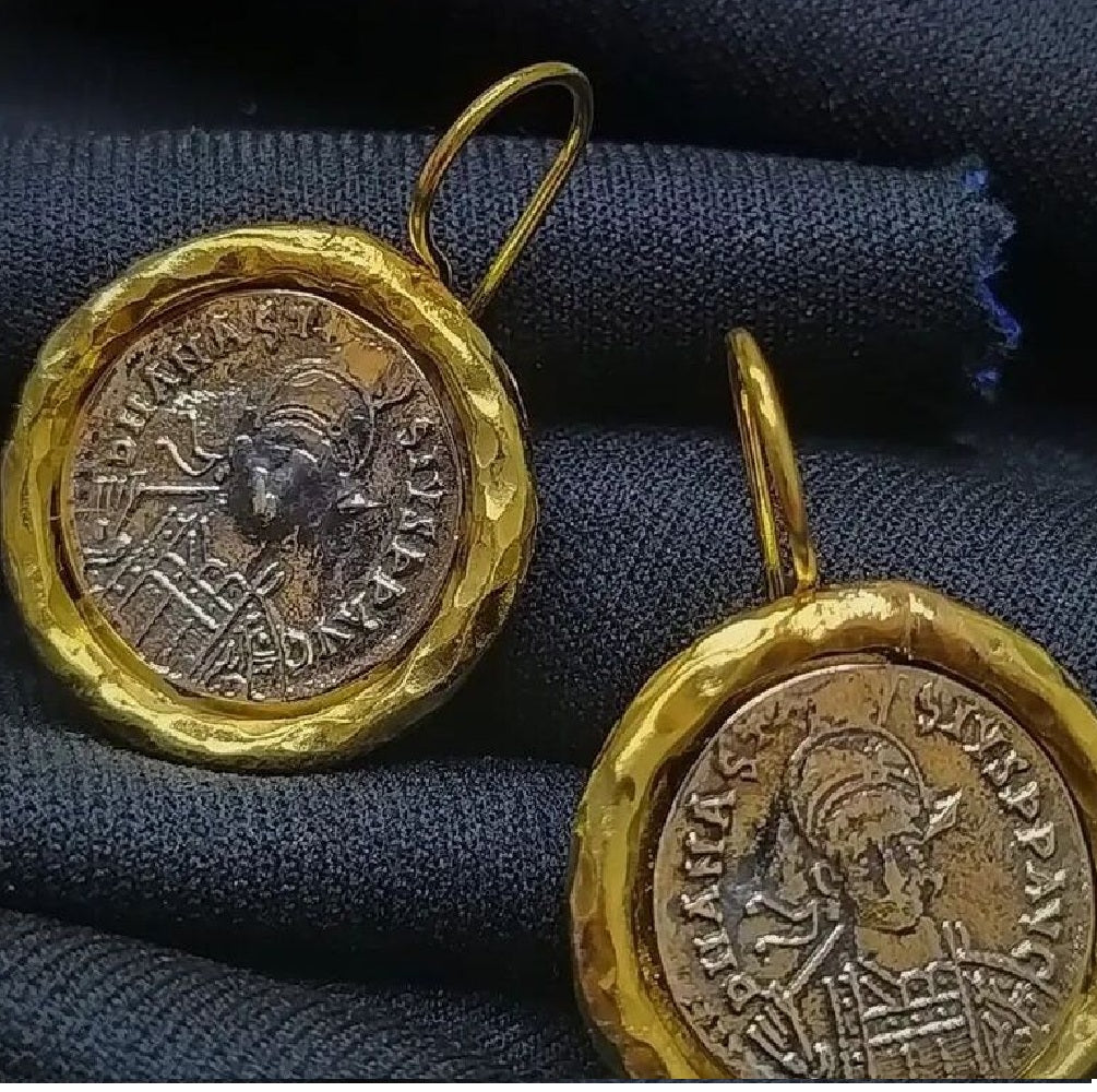 Gold Vermeil Earring - Egypt Apple Dance Earrings