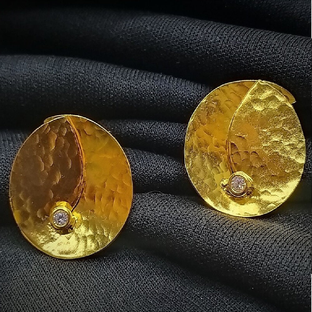Gold Vermeil Earring - Cleopatra Fan Earrings