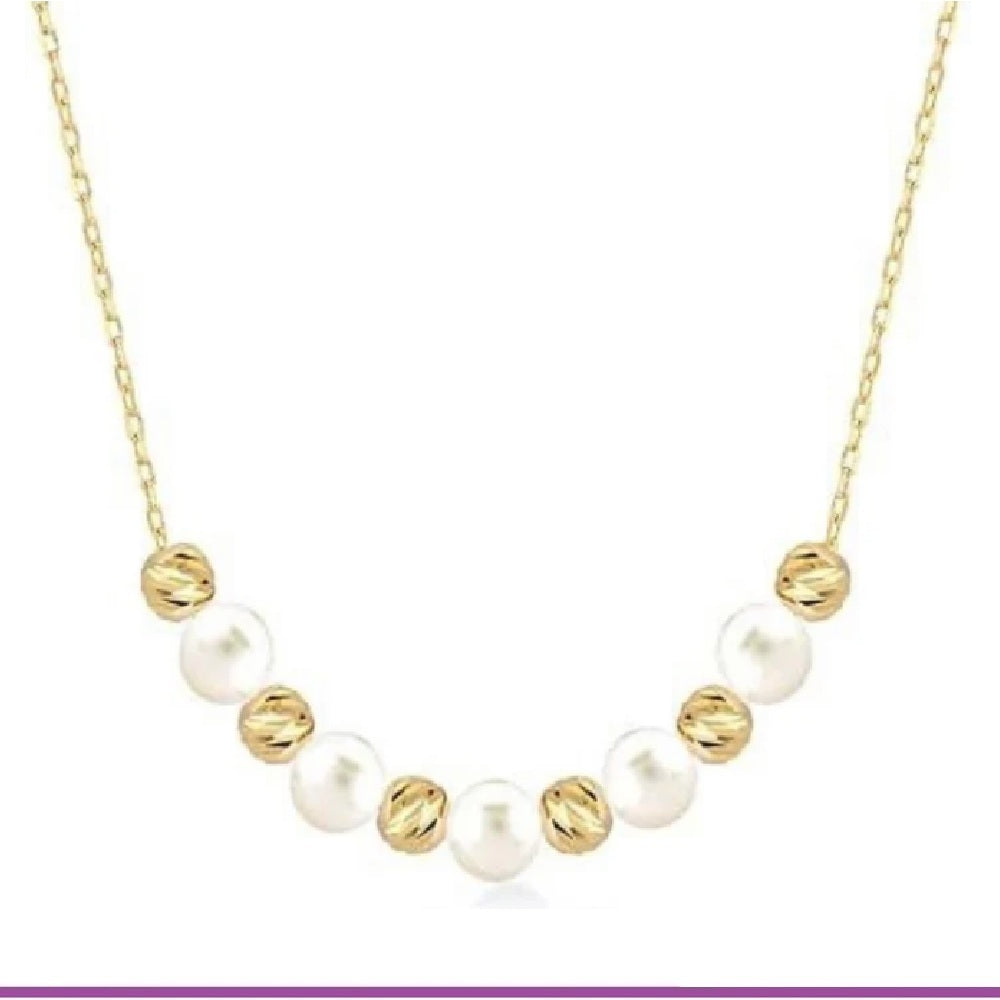 Gold Pearl Necklace