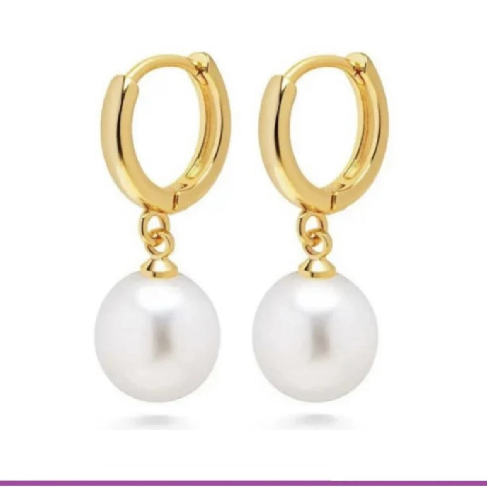 Gold Pearl Earring