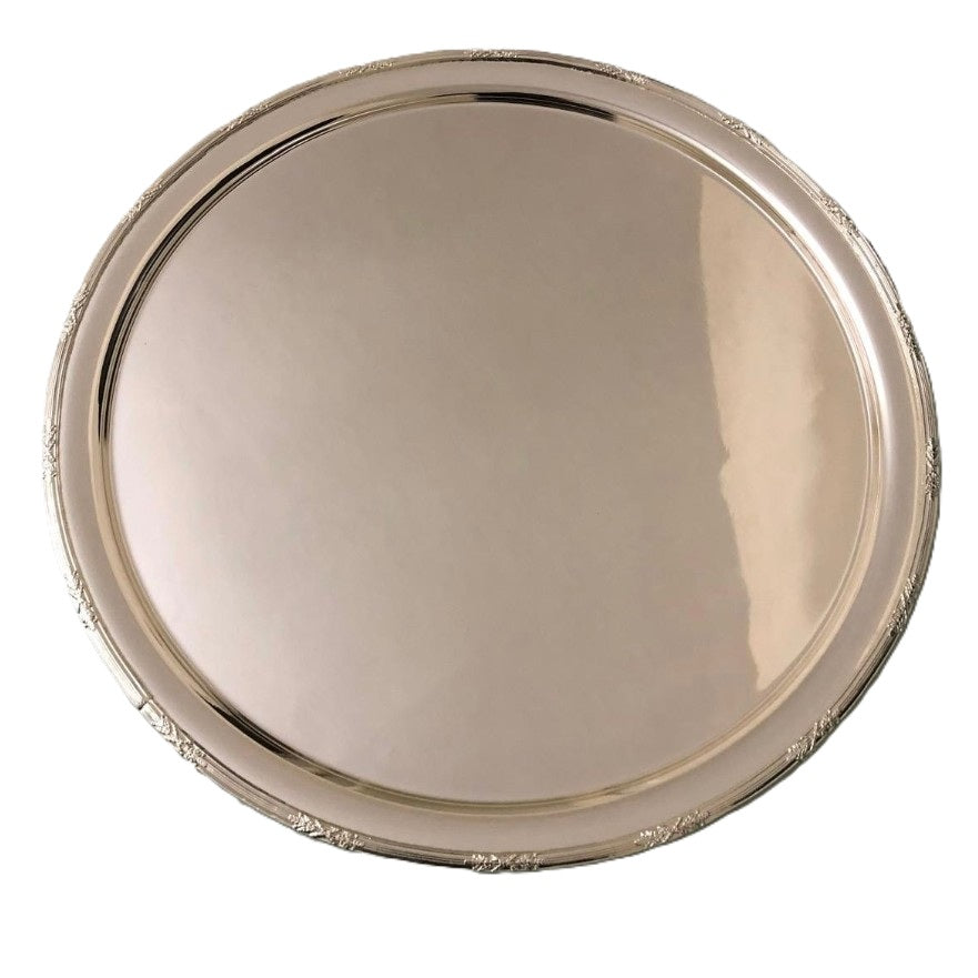 PLATED TRAY -  Silver Plated Cupper Circle