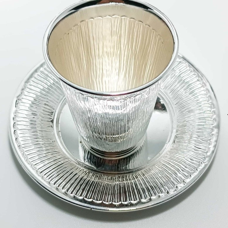 PLATED WINE GLASS -  Silver Plated Wine Glass Kiddush Cup no:2
