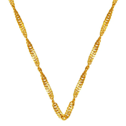 GOLD CHAIN NECKLACE - Singapore Chain 4,70 mm