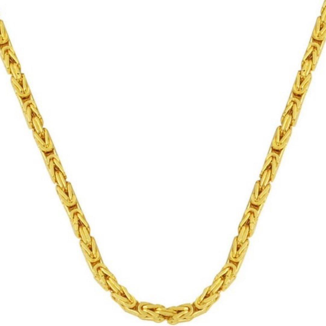 GOLD CHAIN NECKLACE - Byzantine Chain 2,75 mm