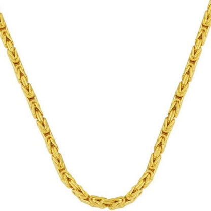 GOLD CHAIN NECKLACE - Byzantine Chain 2,75 mm