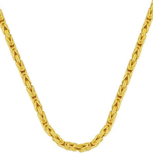 GOLD CHAIN NECKLACE - Byzantine Chain 2,75 mm
