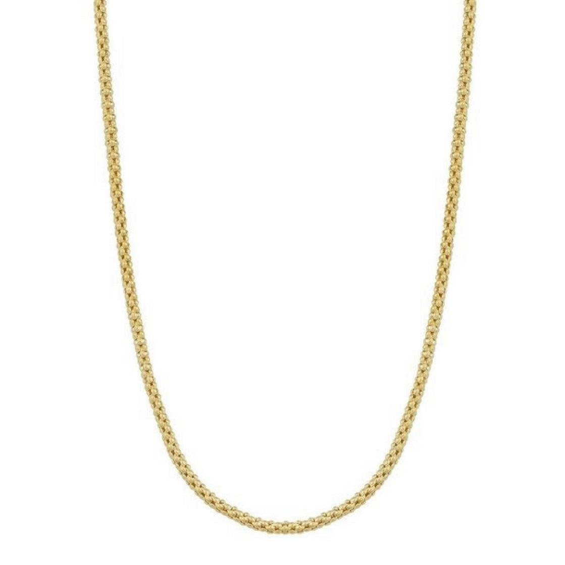 GOLD CHAIN NECKLACE - Popcorn Chain 3,00 mm