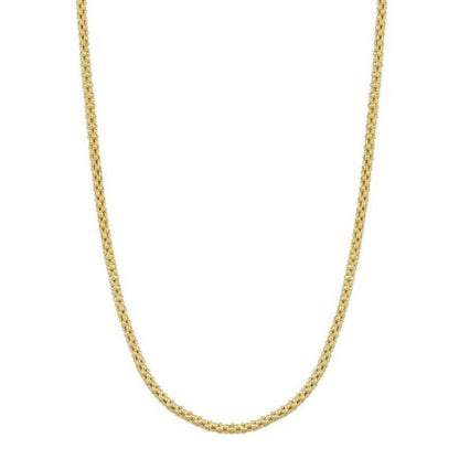 GOLD CHAIN NECKLACE - Popcorn Chain 3,00 mm