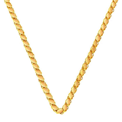 GOLD CHAIN NECKLACE - Mirror Rope Chain 3,60 mm