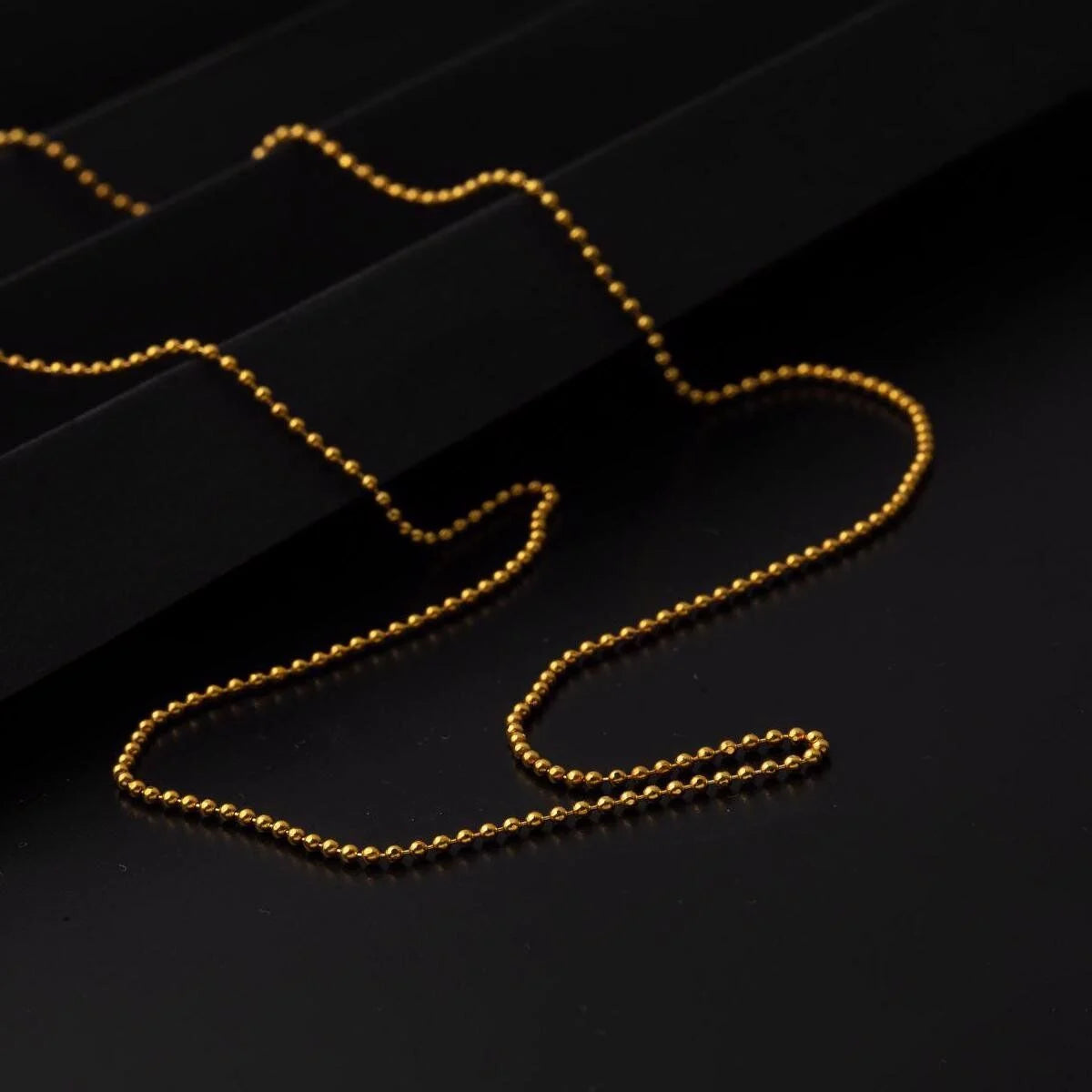 GOLD CHAIN NECKLACE - Ball Chain 1,20 mm