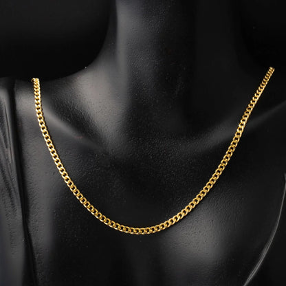 GOLD CHAIN NECKLACE - Cuban Chain 2,75 mm