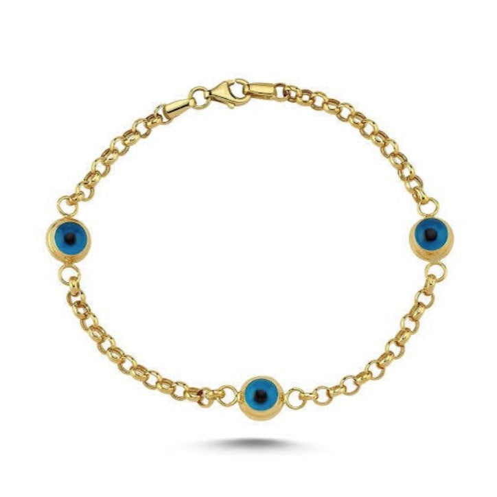 GOLD BRACELET - Evil Eye Bead