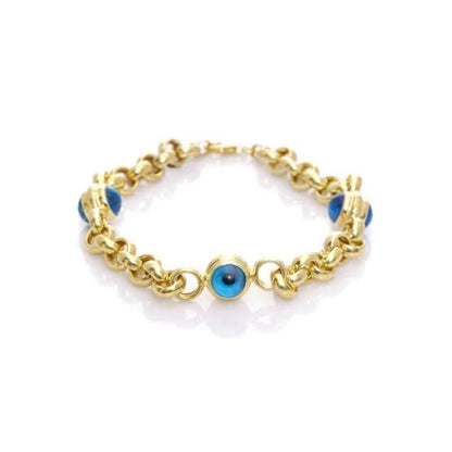 GOLD BRACELET - Evil Eye Bead