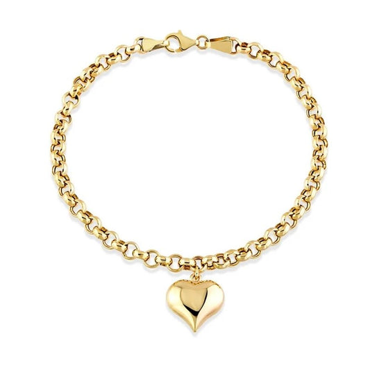 14K Gold Bracelet Heart