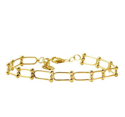 GOLD BRACELET - Paperclip 13