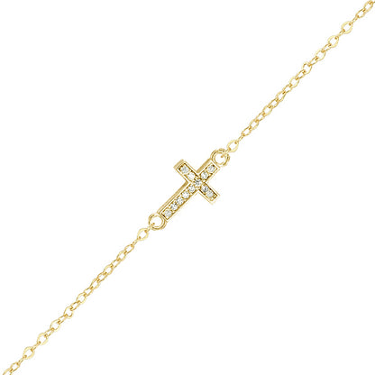 GOLD BRACELET - Tiny Cross