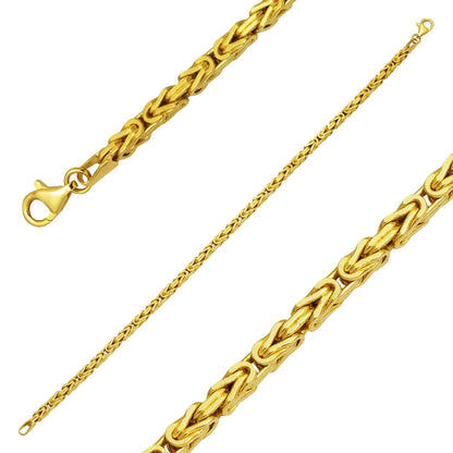 GOLD BRACELET - Byzantine Chain Bracelet 2,75 mm