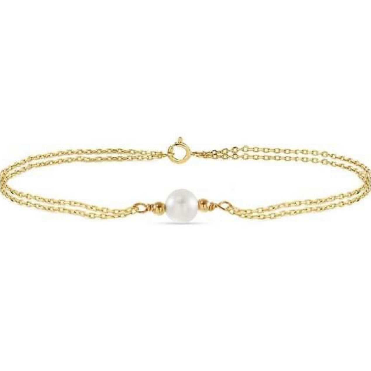 GOLD & PEARL BRACELET - 1 Pearl 2 Dorika Balls