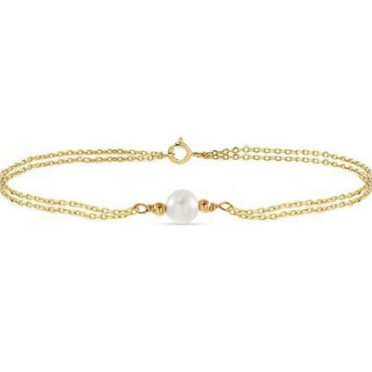 GOLD & PEARL BRACELET - 1 Pearl 2 Dorika Balls