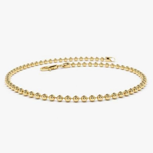 GOLD BRACELET - Ball Chain Bracelet 4,70 mm