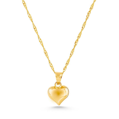 GOLD NECKLACE - Singapore Chain Heart