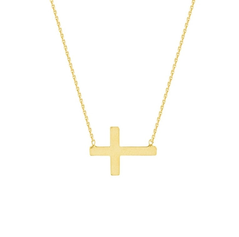 GOLD NECKLACE - Cornered Cross