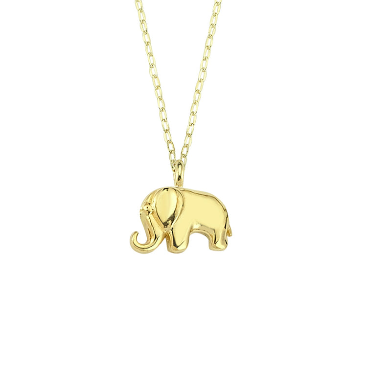 14K Gold Necklace-Elephant Necklace